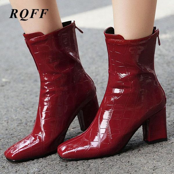 boots black white red autumn ankle women plus big size 12 shoes woman fashion square high heel boot striped solid pu 10
boots black white red autumn ankle women plus big size 12 shoes woman fashion square high heel boot striped solid pu 10