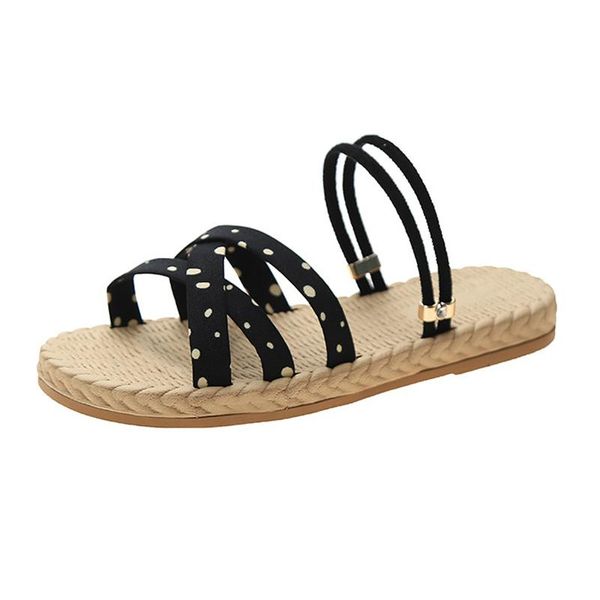 fashion sandals women summer shoes polka dot soft flat non-slip holiday ladies beach slippers a2303, Black
fashion sandals women summer shoes polka dot soft flat non-slip holiday ladies beach slippers a2303, Black
