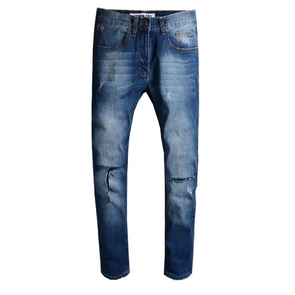 men's dyed jeans slim leggings #122, Blue