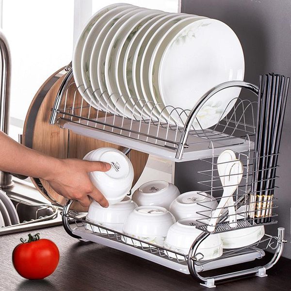 kitchen storage & organization 2 tier s-shaped dish drainer stainless steel drying rack home washing great sink organizer
kitchen storage & organization 2 tier s-shaped dish drainer stainless steel drying rack home washing great sink organizer
