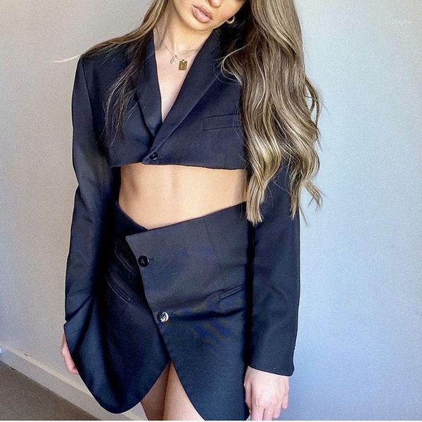 two piece dress xeasy blazer one button and high waist short skirt suits women vintage long sleeve solid color set, White
two piece dress xeasy blazer one button and high waist short skirt suits women vintage long sleeve solid color set, White