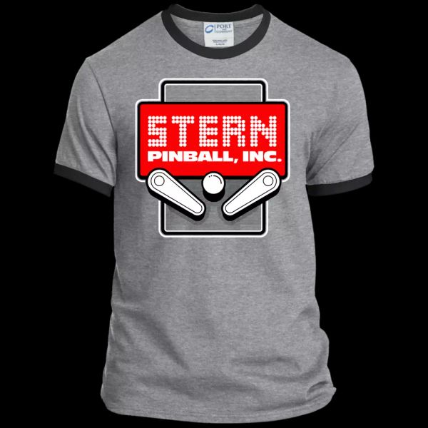 Stern, Retro, Arcade, Gamer, Pinball, Logo, T-shirt,, White;black