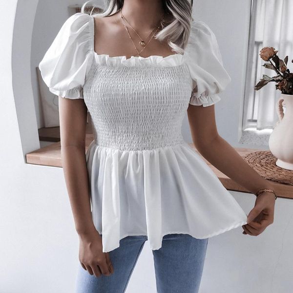 women's blouses & shirts women ruffle chiffon shirt summer leisure lantern short sleeve 2021 solid white casual stretchy harajuku blous
women's blouses & shirts women ruffle chiffon shirt summer leisure lantern short sleeve 2021 solid white casual stretchy harajuku blous