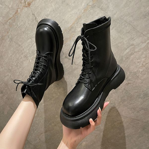 genuine leather platform boots new autumn women light comfortable chunky boots fashion lace up lady shoes footwear, Black
genuine leather platform boots new autumn women light comfortable chunky boots fashion lace up lady shoes footwear, Black