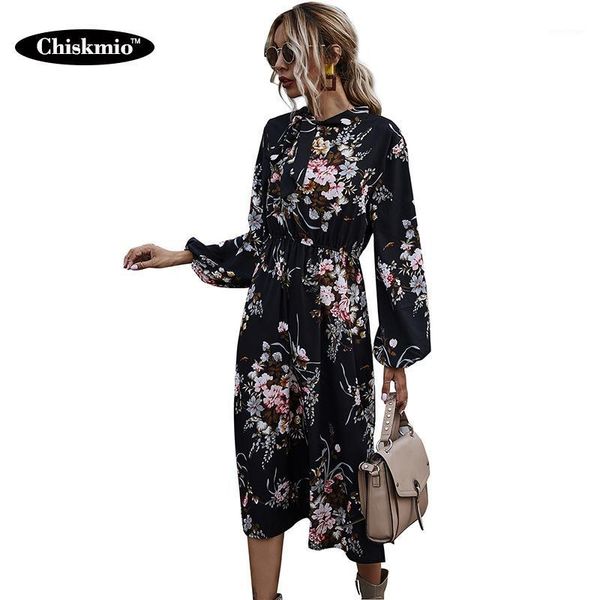 elegant bow collar a-line dress flower print lantern long-sleeved high-waist mid-calf dresses women party hem side slit robes casual, Black;gray
elegant bow collar a-line dress flower print lantern long-sleeved high-waist mid-calf dresses women party hem side slit robes casual, Black;gray