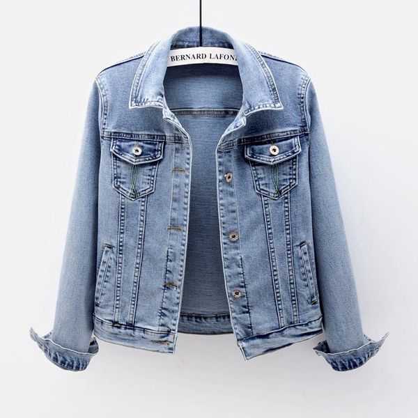 women's jackets spring elastic denim jacket women vintage washed blue plus size slim outerwear female short jeans coat chaqueta mujer, Black;brown
women's jackets spring elastic denim jacket women vintage washed blue plus size slim outerwear female short jeans coat chaqueta mujer, Black;brown