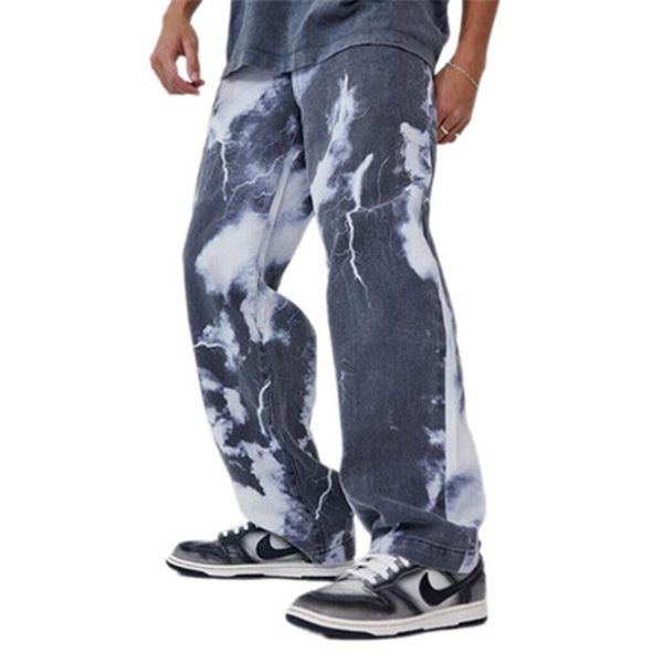 men's clothing jeans pants camouflage vintage wide leg slim fit for men denim trousers hip hop streetwear, Blue
men's clothing jeans pants camouflage vintage wide leg slim fit for men denim trousers hip hop streetwear, Blue