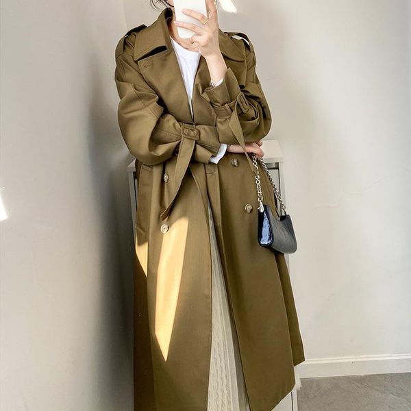 women's trench coats women's windbreaker double-breasted coat 2021 spring autumn lapel female medium style belt vintage outwear sol, Tan;black
women's trench coats women's windbreaker double-breasted coat 2021 spring autumn lapel female medium style belt vintage outwear sol, Tan;black