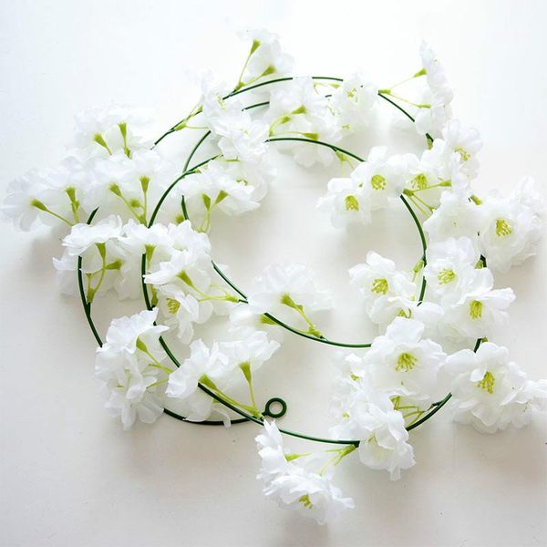 long artificial cherry blossom silk flower vine wall hanging wisteria for home and wedding decorations decorative flowers & wreaths
long artificial cherry blossom silk flower vine wall hanging wisteria for home and wedding decorations decorative flowers & wreaths