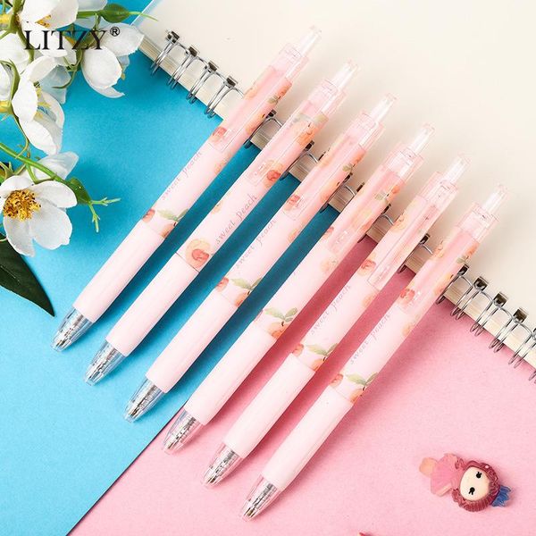 gel pens 4pcs/set cute peach press pen korean stationery kawaii ink rollerball 0.5mm black school office supply
gel pens 4pcs/set cute peach press pen korean stationery kawaii ink rollerball 0.5mm black school office supply