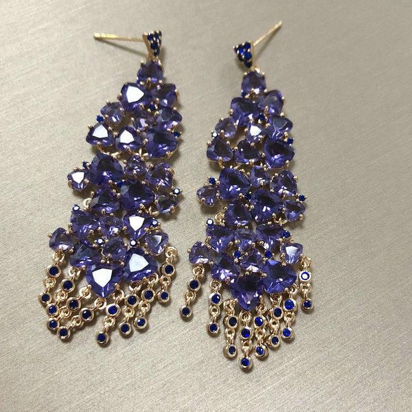 dangle & chandelier bilincolor purple heart zircon tassel luxury drop earring for women, Silver
dangle & chandelier bilincolor purple heart zircon tassel luxury drop earring for women, Silver