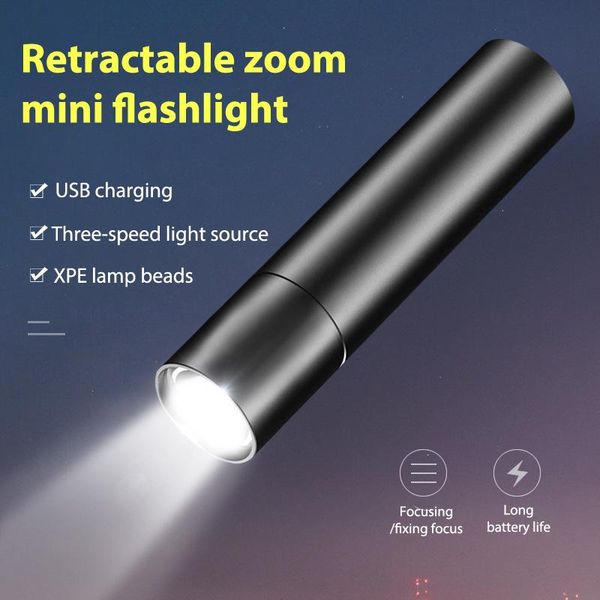 flashlights torches mini led usb rechargable 3 lighting mode waterproof torch zoom stylish portable suit for night
flashlights torches mini led usb rechargable 3 lighting mode waterproof torch zoom stylish portable suit for night