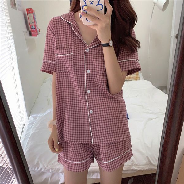 casual dresses fashion femme chic women loose sleepwear 2021 cotton plaid all match girls geometric pajamas sets 7yw7, Black;gray
casual dresses fashion femme chic women loose sleepwear 2021 cotton plaid all match girls geometric pajamas sets 7yw7, Black;gray