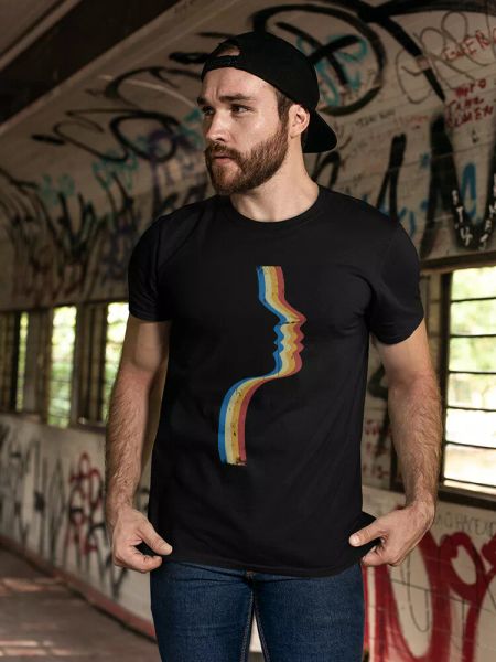 vintage human silhouette tee men's -image by shutterstock, White;black
vintage human silhouette tee men's -image by shutterstock, White;black