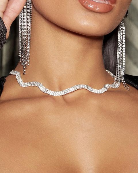 chains women 1pcs allover rhinestone asymmetrical chain necklace femme fashion party crystal lady gothic jewelry accessories y2k, Silver
chains women 1pcs allover rhinestone asymmetrical chain necklace femme fashion party crystal lady gothic jewelry accessories y2k, Silver