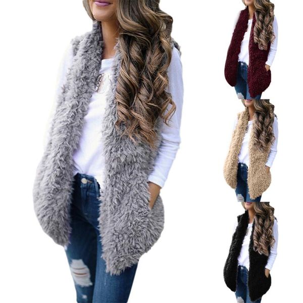 women's blouses & shirts ladies women lady faux-fur' solid casual sleeveless warm vest waistcoat fashion furs coats jacket gilet v, White
women's blouses & shirts ladies women lady faux-fur' solid casual sleeveless warm vest waistcoat fashion furs coats jacket gilet v, White