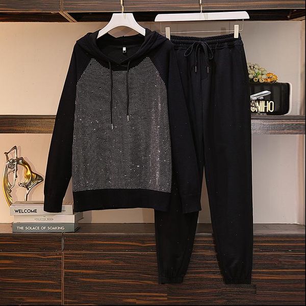 plus size two piece suit women tracksuits spring casual loose sports knitted hooded sweatshirt pants fashion set big, Gray
plus size two piece suit women tracksuits spring casual loose sports knitted hooded sweatshirt pants fashion set big, Gray