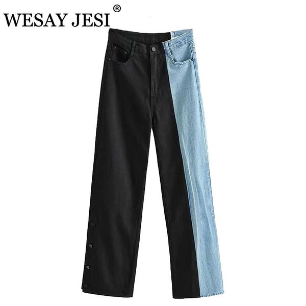 women's pants patchwork straight denim jeans women high waist for girls casual washed ladies fashion trousers, Blue
women's pants patchwork straight denim jeans women high waist for girls casual washed ladies fashion trousers, Blue