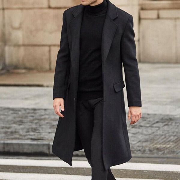 men's trench coats coat, Tan;black