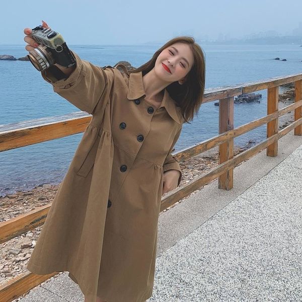 women's trench coats windbreaker middle long 2021 spring autumn casual french double breasted korean loose 6xv2, Tan;black
women's trench coats windbreaker middle long 2021 spring autumn casual french double breasted korean loose 6xv2, Tan;black