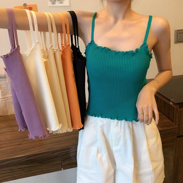 women's tanks & camis summer girls knitted sleeveless tank camisole short small sling, White
women's tanks & camis summer girls knitted sleeveless tank camisole short small sling, White