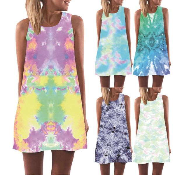 casual dresses women summer loose dress colorful printed round neck sleeveless tank short hem boho beach vacation vestidos, Black;gray
casual dresses women summer loose dress colorful printed round neck sleeveless tank short hem boho beach vacation vestidos, Black;gray