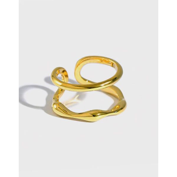 cluster rings korean s925 sterling silver ring ins minimalist double-layer line concave-convex smooth opening female joker, Golden;silver
cluster rings korean s925 sterling silver ring ins minimalist double-layer line concave-convex smooth opening female joker, Golden;silver