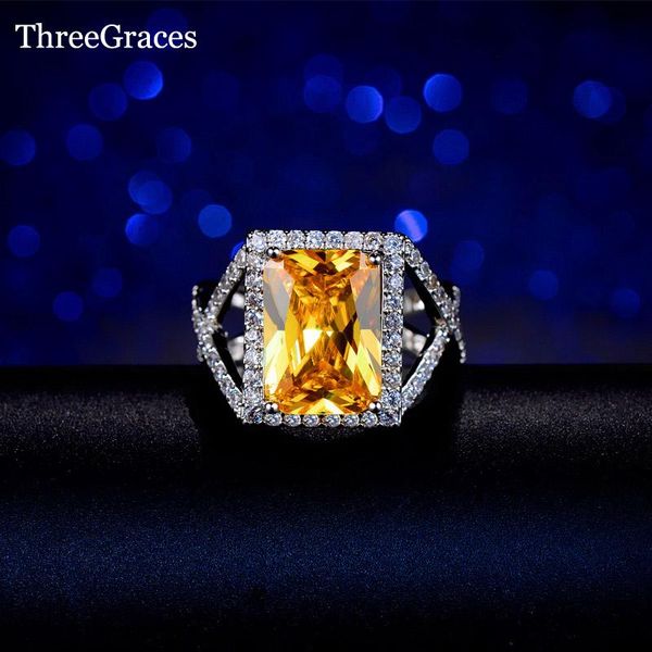cluster rings threegraces noble cushion cut women wedding party jewelry big yellow cz crystal female finger rg058, Golden;silver
cluster rings threegraces noble cushion cut women wedding party jewelry big yellow cz crystal female finger rg058, Golden;silver