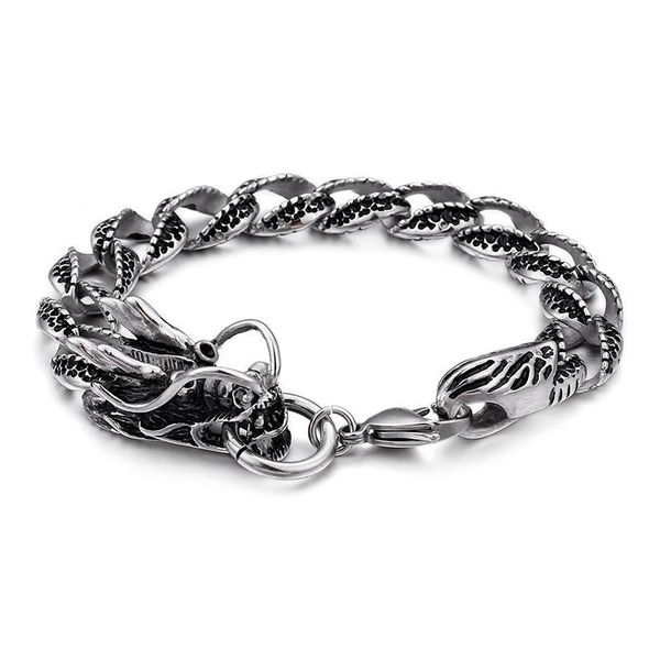 charm bracelets haolynjoy punk wind dragon bracelet animal 230mm men's stainless steel retro jewelry, Golden;silver
charm bracelets haolynjoy punk wind dragon bracelet animal 230mm men's stainless steel retro jewelry, Golden;silver