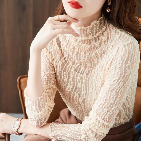women's sweaters spring and autumn style western-style hooded lace long-sleeved inner wear see-through bottoming shirt blouse pullover, White;black
women's sweaters spring and autumn style western-style hooded lace long-sleeved inner wear see-through bottoming shirt blouse pullover, White;black