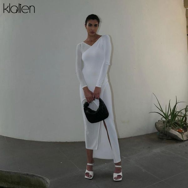 Autumn Fashion Casual Simple Solid White Long Dresses For Women 2021 New Street Clubwear Office Lady Maxi Dresses
Autumn Fashion Casual Simple Solid White Long Dresses For Women 2021 New Street Clubwear Office Lady Maxi Dresses