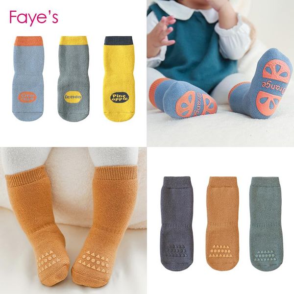 pairs/pack 0-5t baby socks sets thick toddler children, Pink;yellow