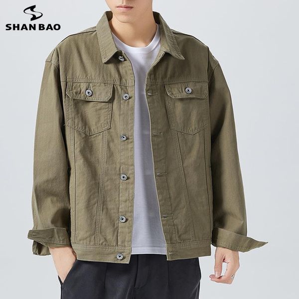 men's jackets shan bao 2021 autumn and winter brand 100% cotton khaki casual jacket classic printing trend young fashion, Black;brown
men's jackets shan bao 2021 autumn and winter brand 100% cotton khaki casual jacket classic printing trend young fashion, Black;brown