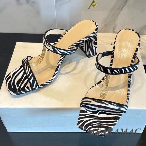 fashion summer leather zebra print high heel slippers square toe sandals street ladies party shoes, Black
fashion summer leather zebra print high heel slippers square toe sandals street ladies party shoes, Black