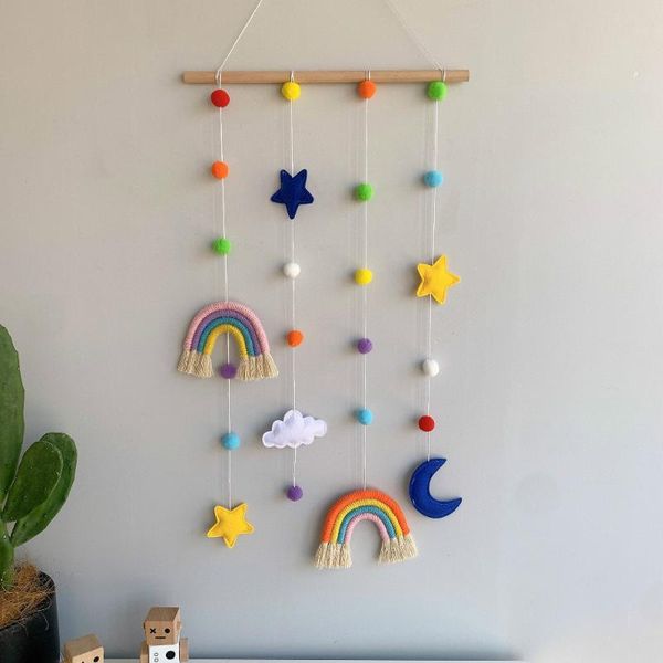 decorative objects & figurines cilected ins woven rainbow stars moon wall hanging children hairpin hair accessories storage finishing rack t
decorative objects & figurines cilected ins woven rainbow stars moon wall hanging children hairpin hair accessories storage finishing rack t
