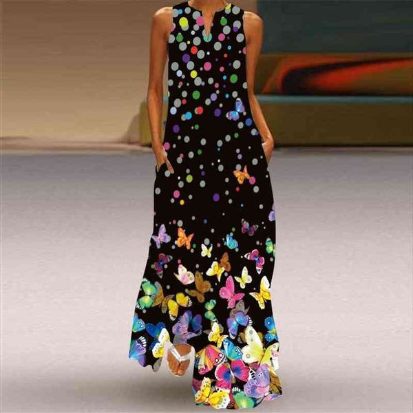summer butterfly print vintage dress casual bohemian beach dress ladies v-neck sleeveless pocket plus size long, Black;gray
summer butterfly print vintage dress casual bohemian beach dress ladies v-neck sleeveless pocket plus size long, Black;gray