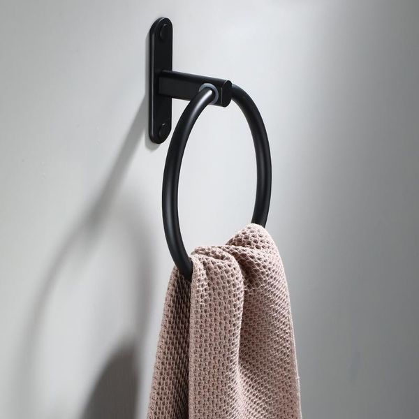 black towel rings holder round wall-mounted rack bathroom accessories hardware
black towel rings holder round wall-mounted rack bathroom accessories hardware