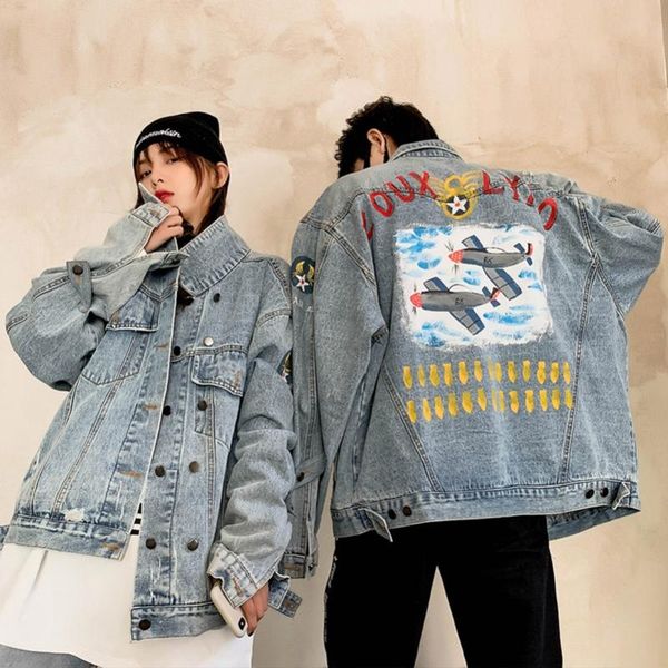 women's jackets sexemara fashion spring clothes the graffiti printing hand painted loose wild denim jacket, Black;brown
women's jackets sexemara fashion spring clothes the graffiti printing hand painted loose wild denim jacket, Black;brown