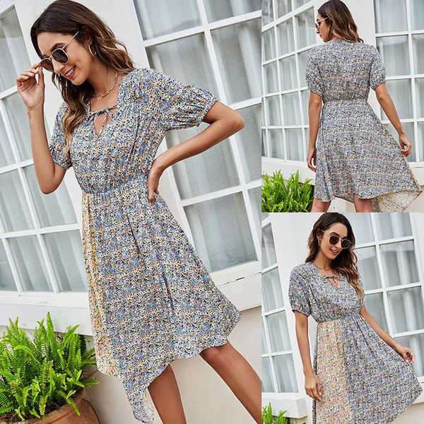ins summer new dual-color patchwork a- line dress v-neck tight waist dress slim-fit short sleeve irregular dress, White;black
ins summer new dual-color patchwork a- line dress v-neck tight waist dress slim-fit short sleeve irregular dress, White;black