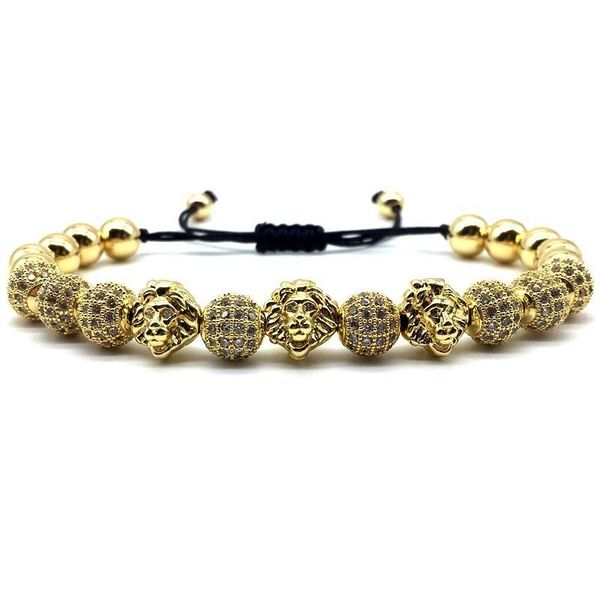 charm bracelets 2021 fashion lion men bracelet pava cubic zircon ball braided macrame adjustable 8mm beads for jewelry gift, Golden;silver
charm bracelets 2021 fashion lion men bracelet pava cubic zircon ball braided macrame adjustable 8mm beads for jewelry gift, Golden;silver