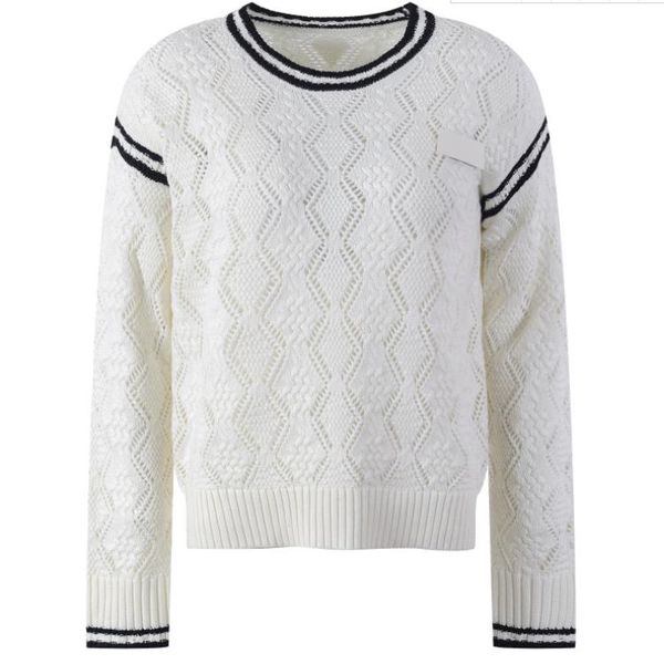 1226 2022 runway spring summer brand same style sweater long sleeve crew neck striped pullover fashion womens clothes womens yiting, White;black
1226 2022 runway spring summer brand same style sweater long sleeve crew neck striped pullover fashion womens clothes womens yiting, White;black