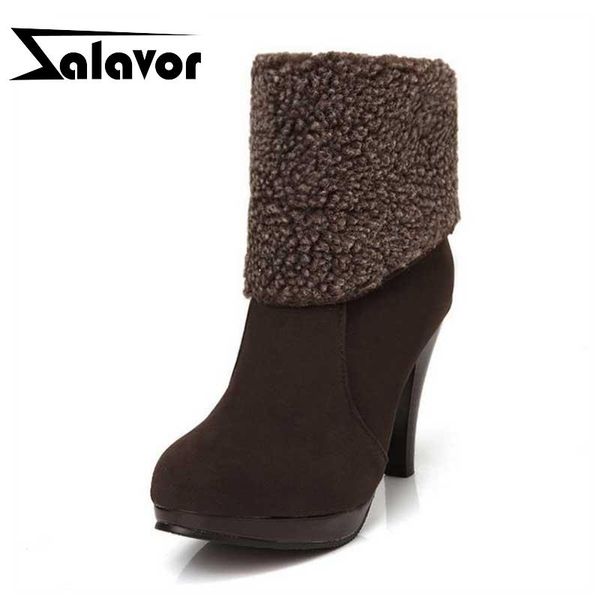 boots zalavor size 34-44 women high heel round toe warm fur slip on ankle winter fashion daily short footwear, Black
boots zalavor size 34-44 women high heel round toe warm fur slip on ankle winter fashion daily short footwear, Black