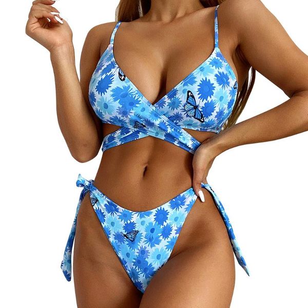 high waist women split swimsuit butterfly print bikini european american fashion swimwear summer spa beach surf sport women's, White;black
high waist women split swimsuit butterfly print bikini european american fashion swimwear summer spa beach surf sport women's, White;black