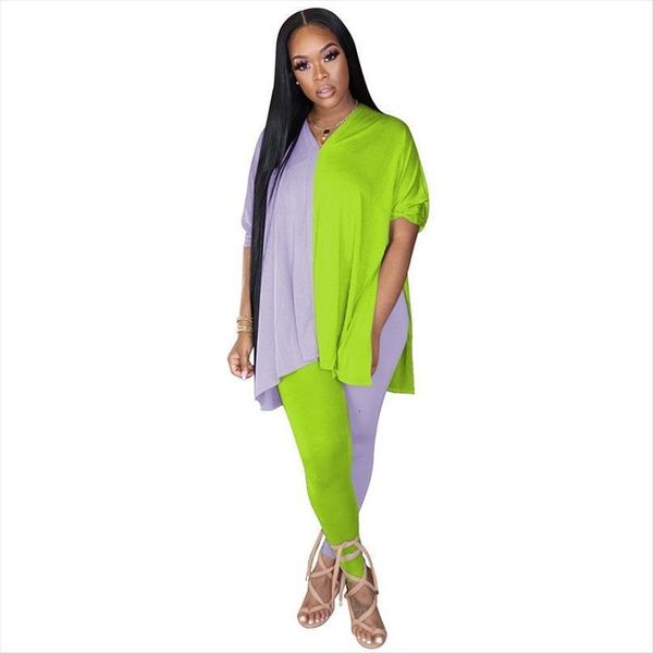 color patchwork casual two piece womenpant set lounge wear oversize tshirts pencil pants 2 ensemble femme, White
color patchwork casual two piece womenpant set lounge wear oversize tshirts pencil pants 2 ensemble femme, White