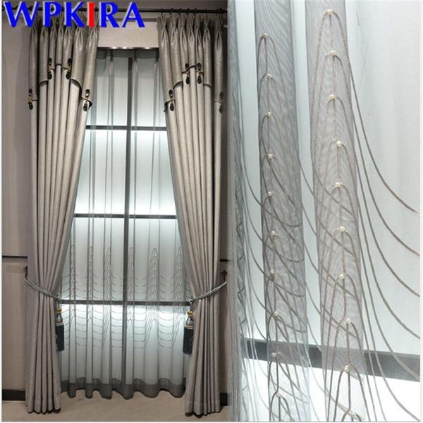 luxury pearls geometry embroidered tulle curtain for living room bedroom nordic grey sheer voile window screen drapes ad497h &
luxury pearls geometry embroidered tulle curtain for living room bedroom nordic grey sheer voile window screen drapes ad497h &