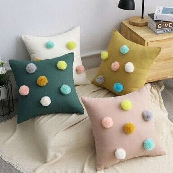 cushion/decorative pillow ins hair ball pillowcase home princess style sofa bedroom nursery room cushion cover decor car waist 45x45cm
cushion/decorative pillow ins hair ball pillowcase home princess style sofa bedroom nursery room cushion cover decor car waist 45x45cm