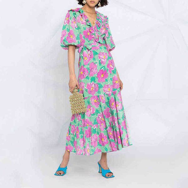 luxury party evening dress 2021 spring / summer flower print v-neck ruffle lantern sleeve short sleeve holiday wrap long skirt, Black
luxury party evening dress 2021 spring / summer flower print v-neck ruffle lantern sleeve short sleeve holiday wrap long skirt, Black