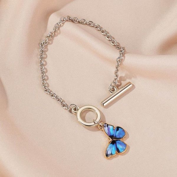 charm bracelets blue butterfly pendant wide geometric chain bracelet for women punk street link armband girl party jewelry gifts, Golden;silver
charm bracelets blue butterfly pendant wide geometric chain bracelet for women punk street link armband girl party jewelry gifts, Golden;silver