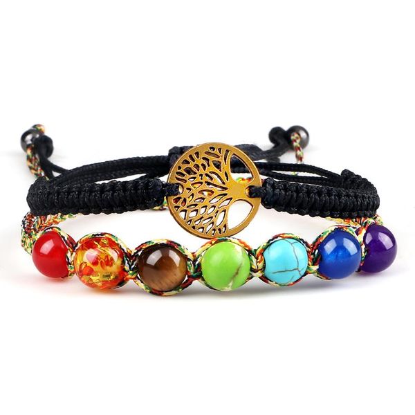beaded, strands 2pcs/set handmade 7 chakra reiki healing beaded bracelets women adjustable braided rope couples jewelry gift pulsera, Black
beaded, strands 2pcs/set handmade 7 chakra reiki healing beaded bracelets women adjustable braided rope couples jewelry gift pulsera, Black