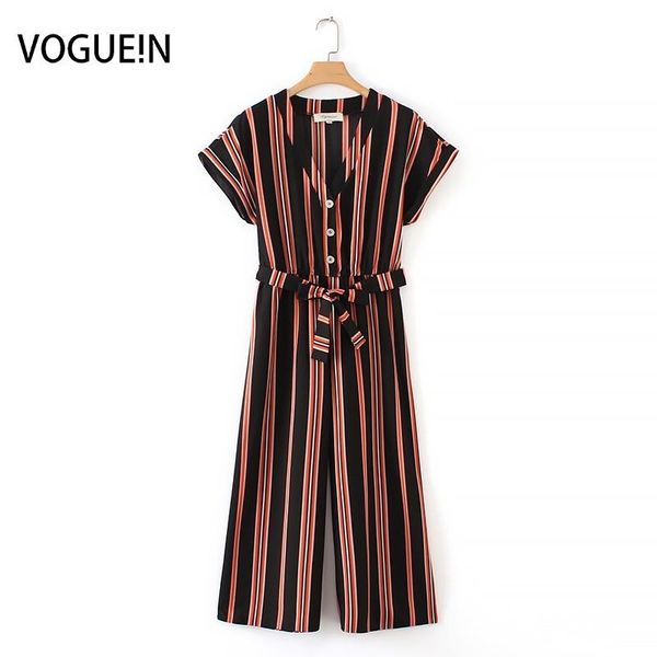 women's jumpsuits & rompers voguein womens retro striped print short sleeve v-neck belt jumpsuit playsuit wholesale, Black;white
women's jumpsuits & rompers voguein womens retro striped print short sleeve v-neck belt jumpsuit playsuit wholesale, Black;white